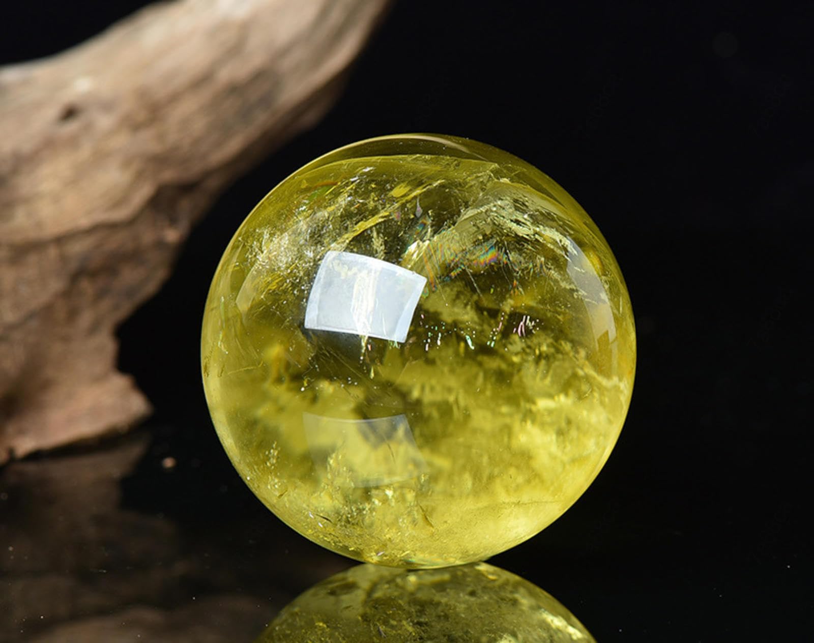 Amazon.com: Wixine 1Pcs 40mm Yellow Citrine Quartz Crystal Sphere